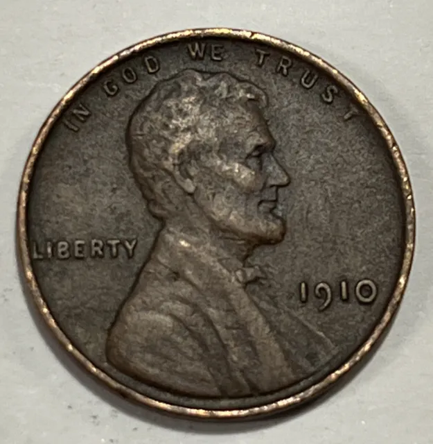 VF+ 1910 Lincoln Wheat Cent Philadelphia Mint Penny 1c Exact Coin Pictured A2