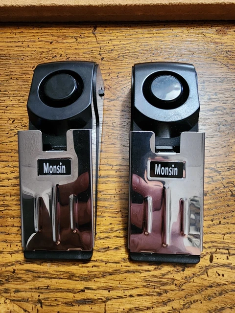 2x Alarma de parada de puerta, Tapón de puerta con Alarma de seguridad 120DB Piso Cuña Tope de puerta