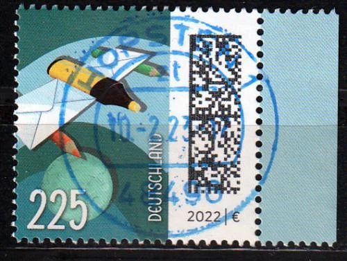 Bund BRD Welt der Briefe 225 ct Briefsonde im Weltall - Mi. 3673 gestempelt