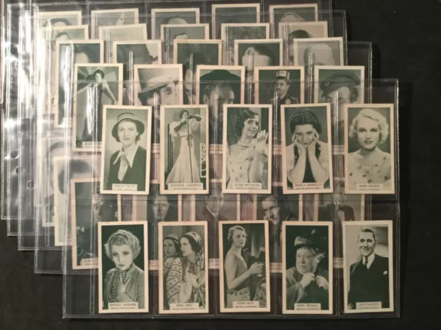 British Born Film Stars 1934 Original Full Set Of 50 Ardath Cigarette Cards