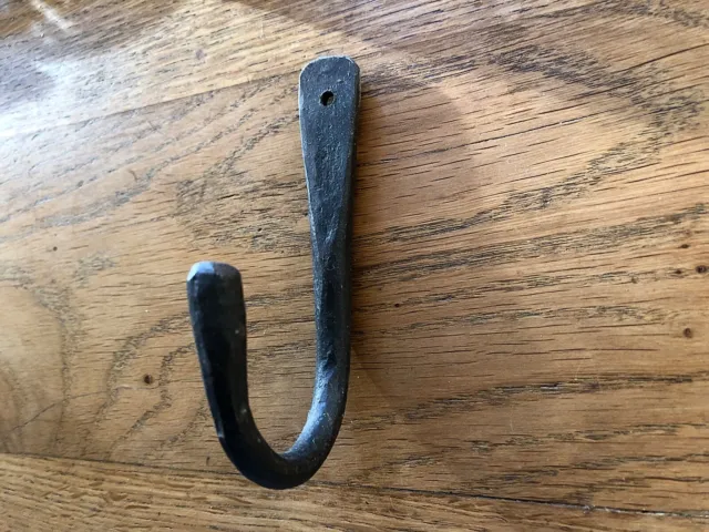 A lovely hand made wrought iron blacksmiths hook