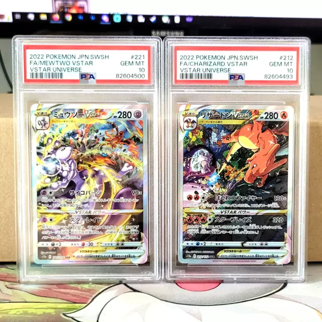 PSA 10 Charizard 212/172 Mewtwo 221/172 Japanese VSTAR Universe Pokemon Card