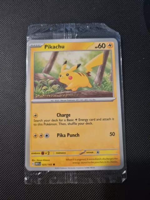 Pokémonkarte Pokémon zusammen Pikachu Englisch Pokepost Promo-Karte 025/165 versiegelt