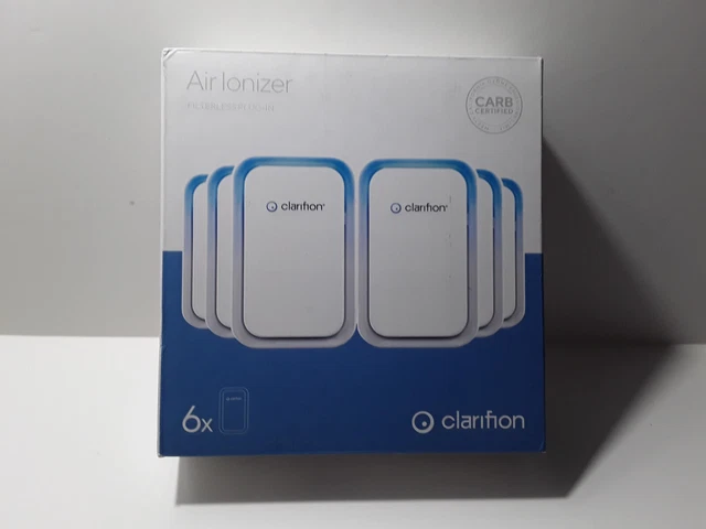 New Open Box Pack of 6 Clarifion Air Ionizers Negative Ion Filtration System