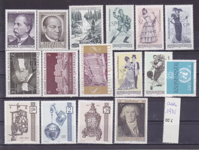 Österreich  Lot aus dem Jahr 1970  postfrisch siehe  Scan