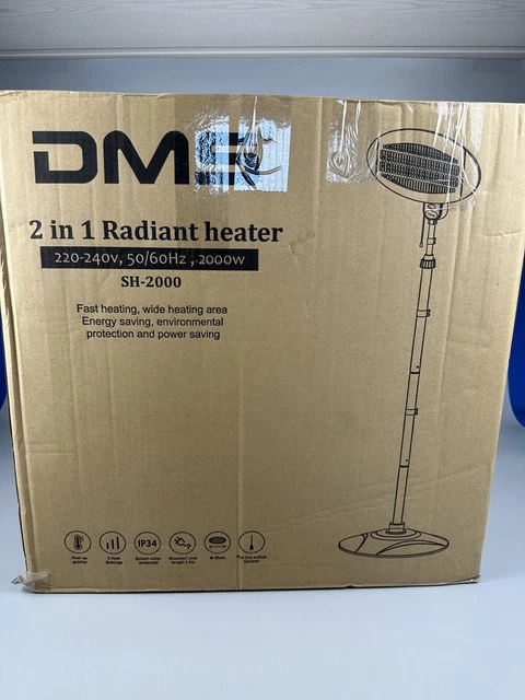 DMS 2 in 1 Infrarot Heizstrahler Standheizer Terrassenheizung Strahler 2000W