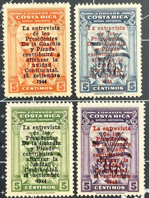 Costa Rica stamps #238 - 241, mint & MNH complete set - FREE SHIPPING!!