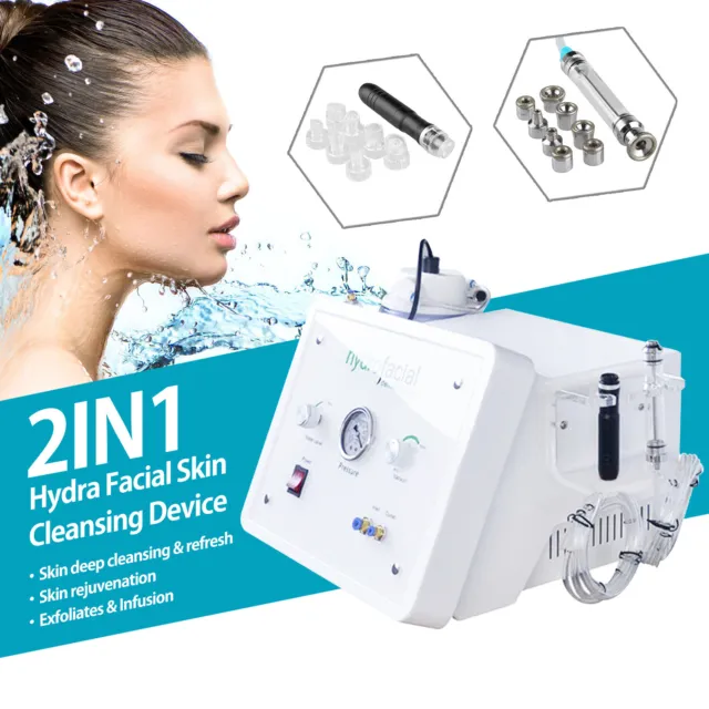 Máquina de limpieza de piel facial 2 en 1 Hydra dermoabrasión microdermabrasión Hydra Spa