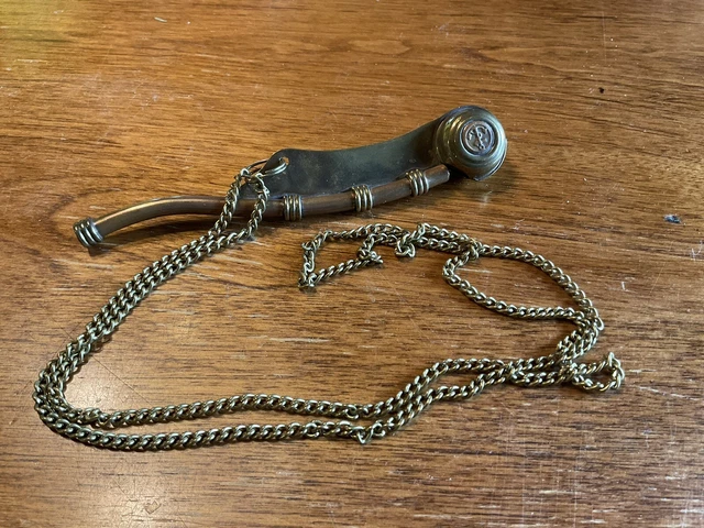Vintage Brass, Copper & Metal Boatswain Call Bosun Pipe Whistle 5” Long