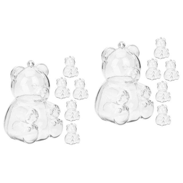 12 cajas de dulces para osos cajas de golosinas transparentes cajas de embalaje de dulces boda