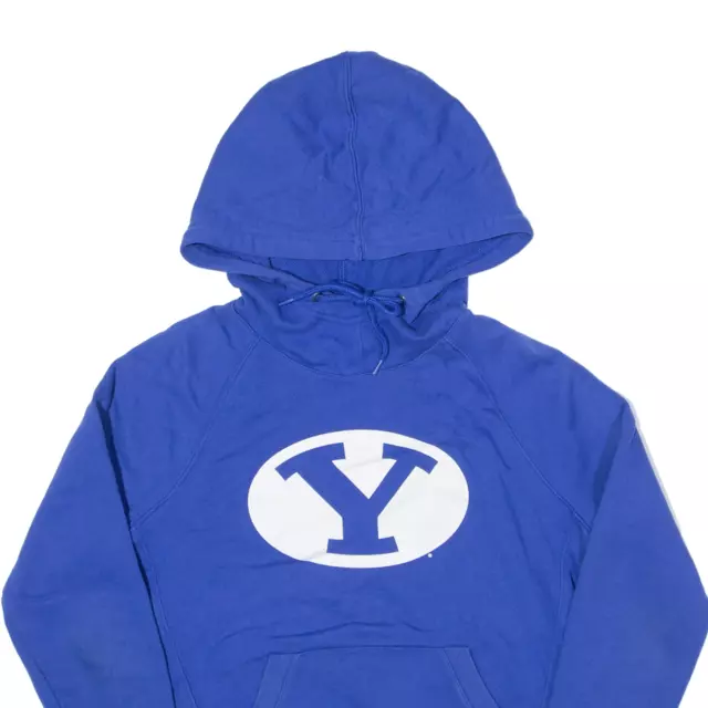 Felpa con cappuccio CHAMPION Brigham Young University USA blu pullover da uomo S 2