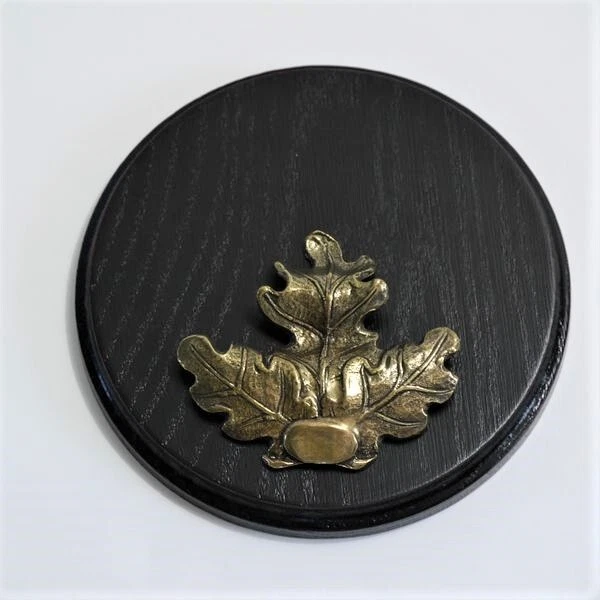 Placa de Jabalí Tablero Keiler Gewaffbrett Oscuro AF15cm Con Hoja Roble Grande