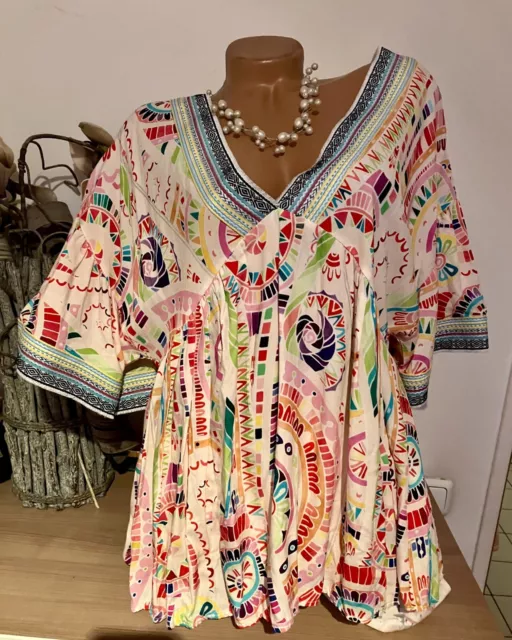 Italy  Bluse im Boho Style in Gr. 36 38 40