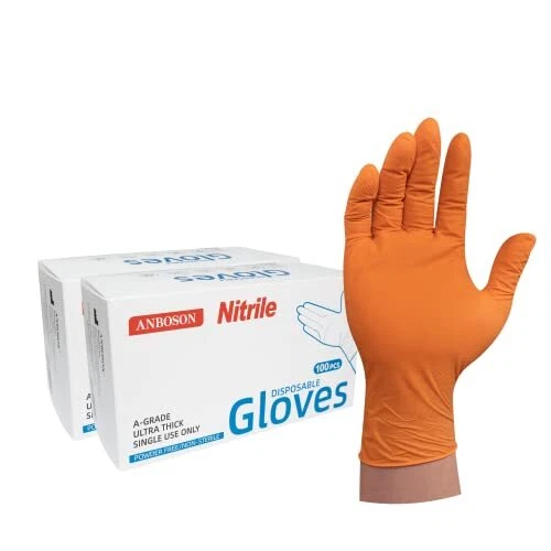 Nitrile Gloves,8 Mil Gloves ,Diamond Texture Gloves,Latex Free, Powder