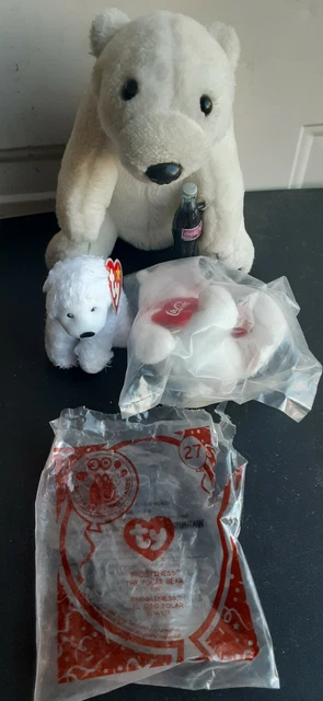 Coca Cola Plush White Polar Bear Lot