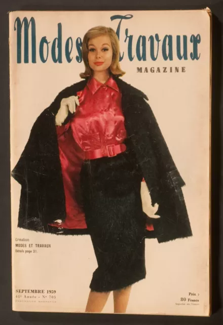 'Modes Et Travaux' French Vintage Magazine September 1959