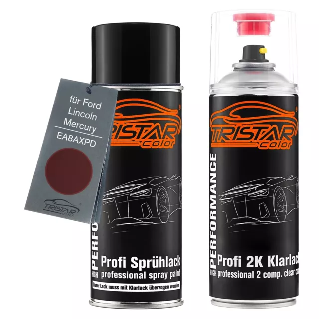 Autolack 2K Spraydosen Set für Ford Lincoln Mercury EA8AXPD Medium Red