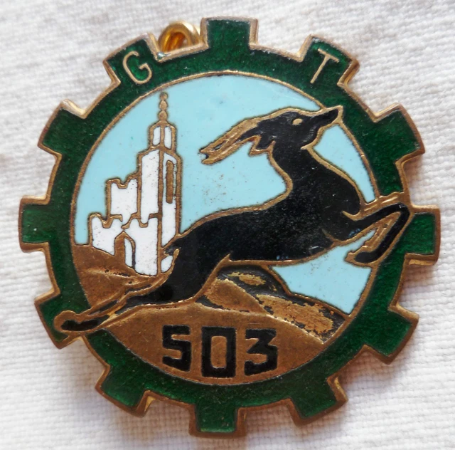 Insigne Militaire Français 503° G.T. (Groupe De Transport) Guerre Algérie