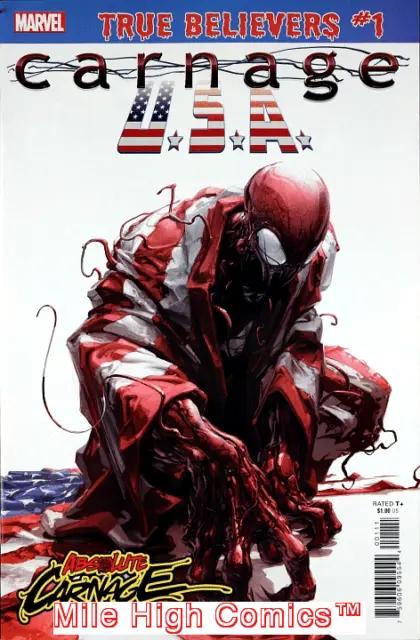 TRUE BELIEVERS: ABSOLUTE CARNAGE - CARNAGE USA (2019 Series) #1 Near Mint Comics
