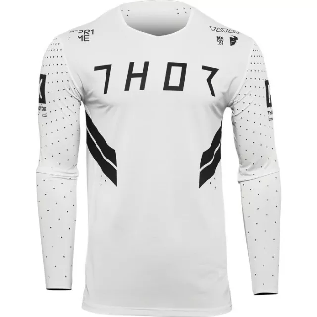 Thor Prime Pro HERO Motocross Offroad MX Race Jersey Black White Adults