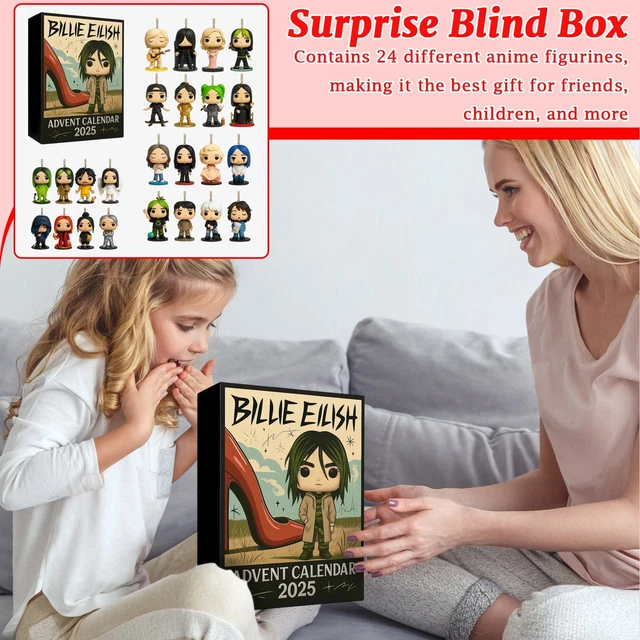 Calendrier De L'Avent De Noël 2025, Calendrier Compte à Rebours De 24 Jours Avant Noël, Contient 24 Figurines D'horreur à Collectionner, Excellent Cadeau De Noël Pour Enfants