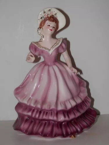 Florence Ceramics Pasadena 8" Tall Jennifer In Pink Figurine Mint! Buy It Now!