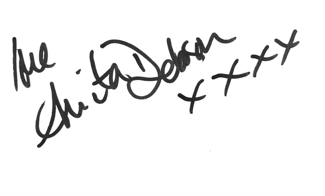 Anita Dobson HAND SIGNED 6x4 White Card EASTENDERS *IN PERSON* COA Angie Watts