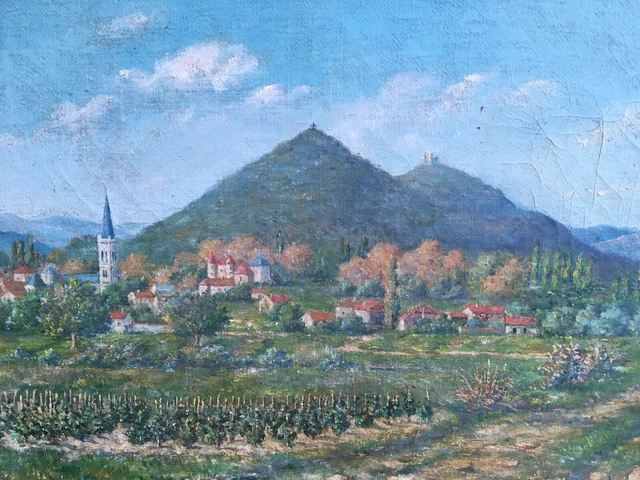 Beauclair TRÈS BELLE PEINTURE De René Beauclair Paysage Village Signé Bas Droite ...