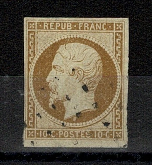 FRANCE TIMBRE Napoléon III 10 C sur 10 centimes bistre N° 34 très bonne côte neuf sans gomme - Collection