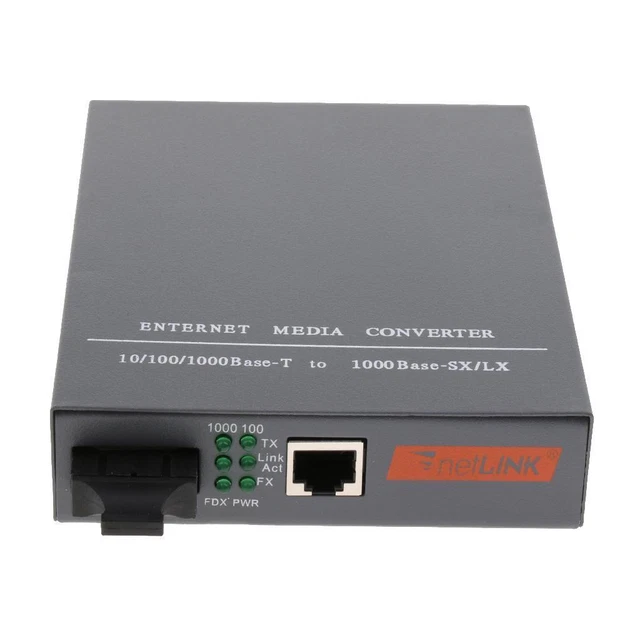 GIGABIT MEDIA Converter Singlemode Dual SC Fiber Optic