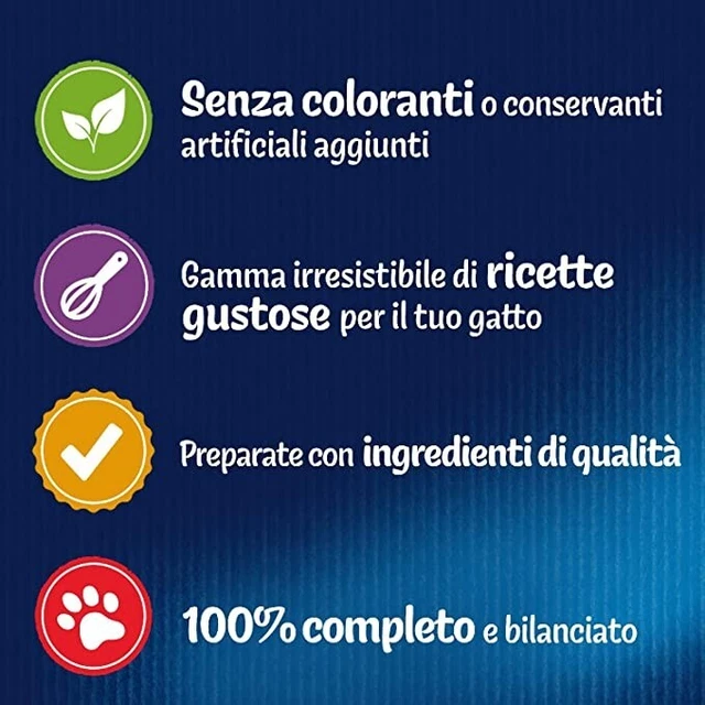 Purina Felix Le Ghiottonerie Cibo Umido per Gatti con Manzo, Pollo, Merluzzo e T 2