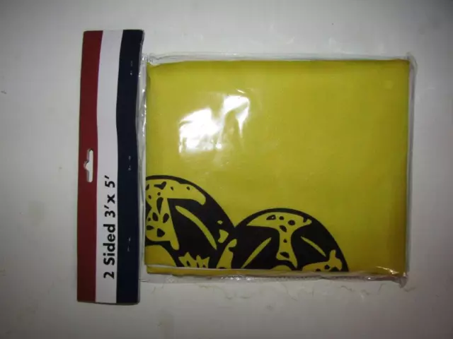 3x5 Gadsden Dont Tread Yellow Heavy Duty Polyester Nylon 200D Double Sided Flag 3