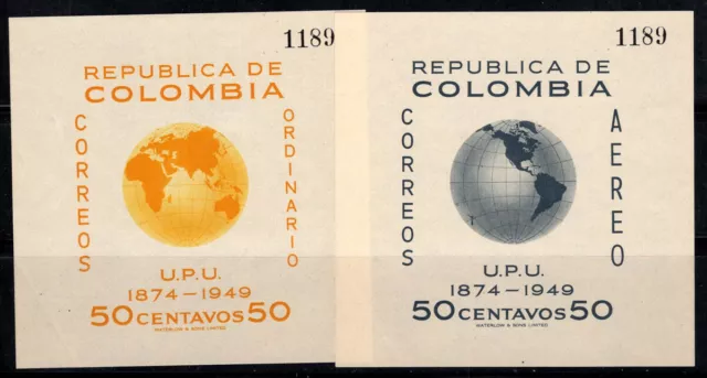 Colombie 1950 Mi. Bl. 4,5 Bloc Feuillet 40% Poste aérienne UPU