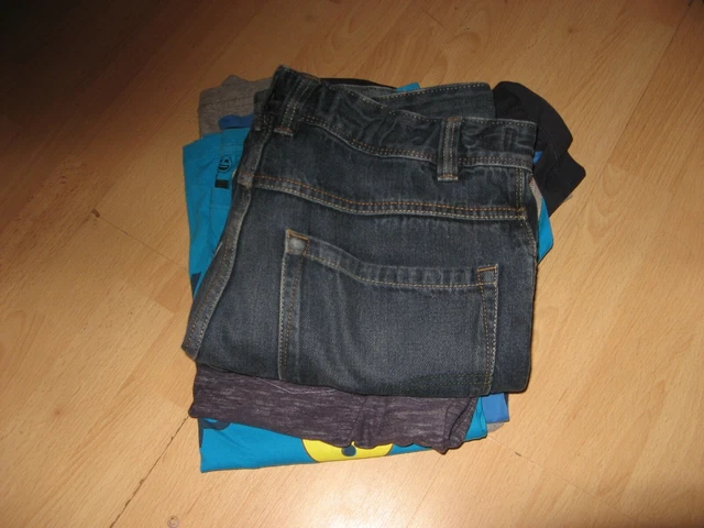 Pacchetto Misto Grandi Vestiti Ragazzi T-Shirt Pantaloncini Jeans Gap Blu Boxer Età 13-14