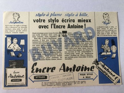 BUVARD PUBLICITAIRE  ANCIEN STYLO BIC ECRITURE SOUPLE ILL SAVIGNAT 