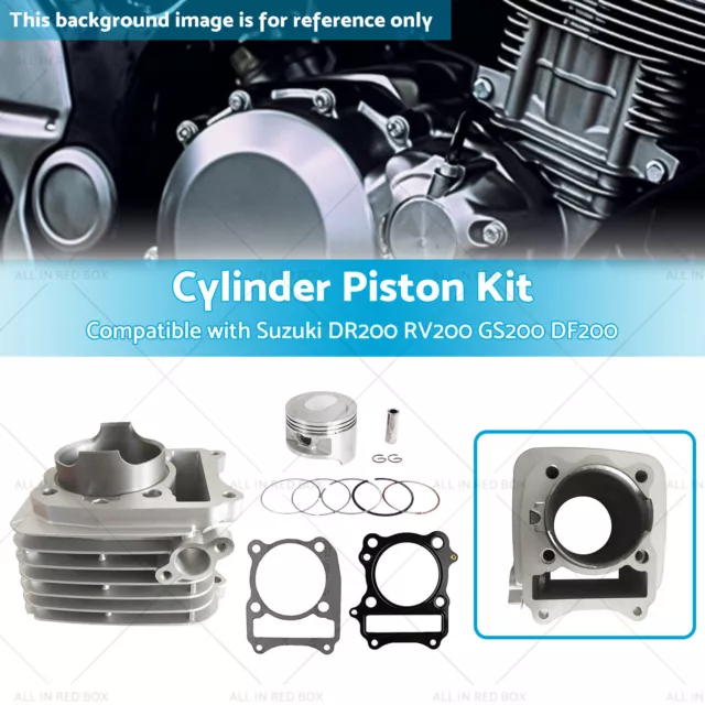 Cylinder Piston 66mm Suitable Suzuki DR200 RV200 GS200 DF200 SP200 Top End Kit