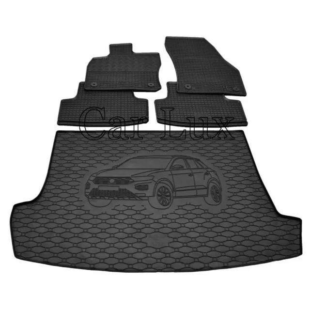 Protector maletero + alfombras de goma a medida kit para VW T-Roc desde 2014-