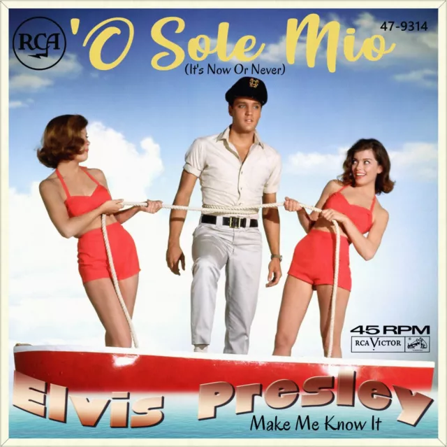 Repro Photo ELVIS PRESLEY O Sole Mio (It's Now Or Never) 7" Single Size 18x18cm