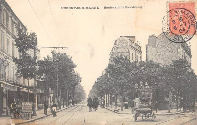 Cpa 94 Nogent Sur Marne / Boulevard De Strasbourg