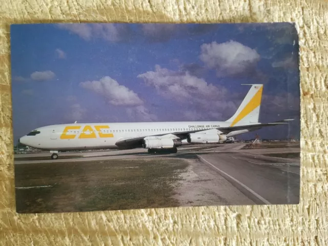 Challenge Air Cargo Boeing 707-323C.vtg Aircraft Postcard*P25