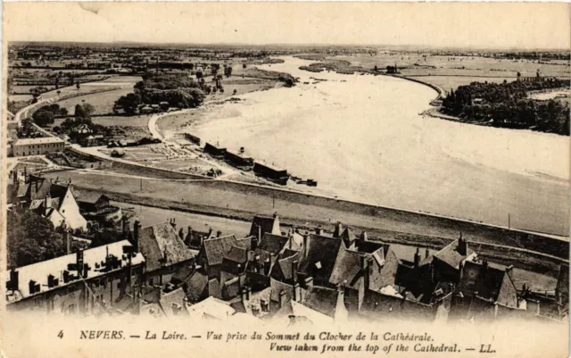 CPA AK NEVERS La Loire Vue prise du Sommet du Clocher de la Cathédrale (355587)