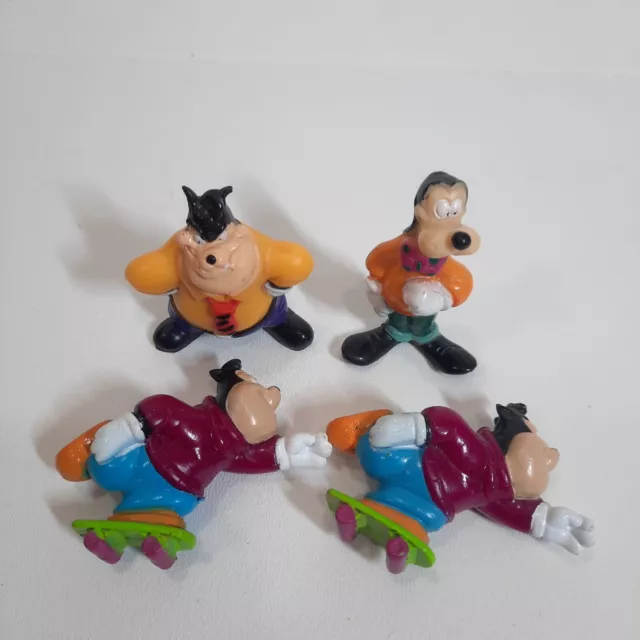 Kelloggs Disney Goof Troop PVC Figures Goofy Pete TJ  2" Lot Of 4 1991