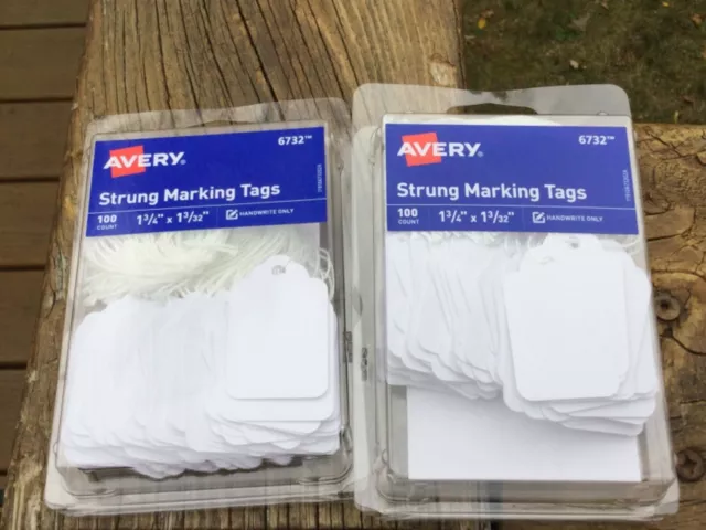 Avery Strung Marking Tags (2) x 100 Count 6732 Price String Tags