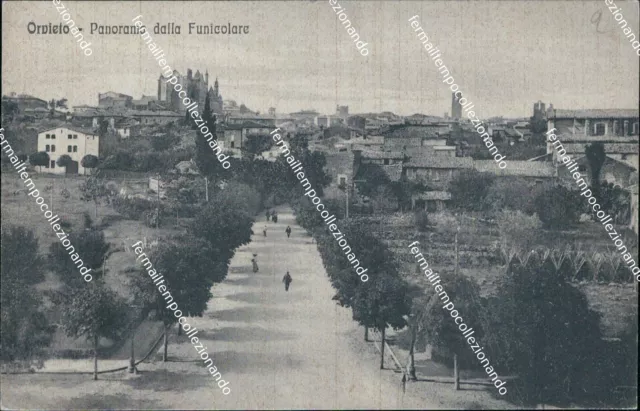 cg20 cartolina orvieto panorama della funicolare provincia di terni umbria