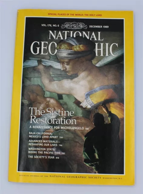 Revista National Geographic con mapa - Tierra Santa - Vol 176 No. 6 de diciembre de 1989