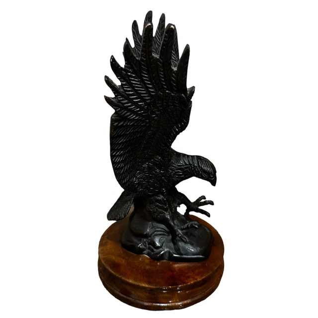 GATCO SOLID BRASS Bronze Finish American Eagle Sculpture Statue With