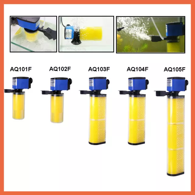 Aquarium Internal Filter Pump Submersible Fish Tank Filtration Pump Tropical