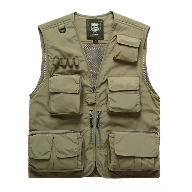 Men's Fishing Vest Multi-Pocket Hunting Photography Quick Dry Waistcoat Jackets