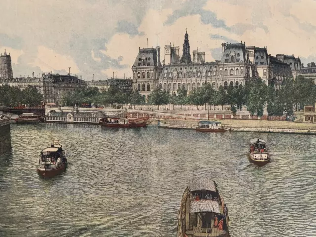 Le Petit Journal - L'hotel De Ville De Paris - Vu De La Seine  - 1903