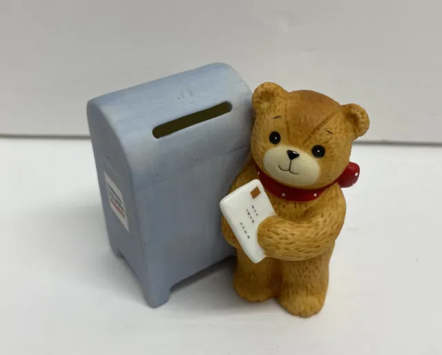 Vintage 1983 Lucy Rigg Enesco Lucy & Me Bear U.S. Mail Mailbox Bear with Ribbon